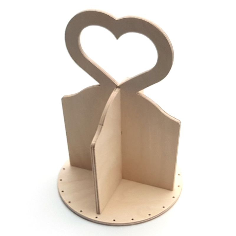 Příborník srdce 17x17x24.5cm