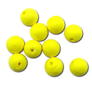 Vatová kulička 15mm žlutá 10ks