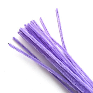 Chlupatý drátek pr.6mm 30cm - fialková