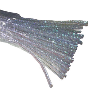 Chlupatý drátek pr.6mm 30cm - holigrafické-třpytivé měnící