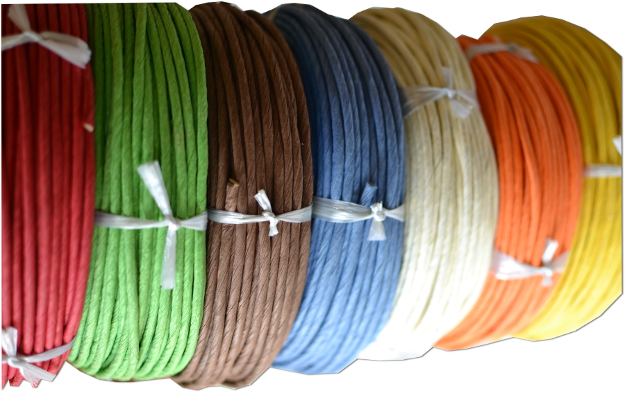 Papírový provázek oranžový 4,0 mm, 500g