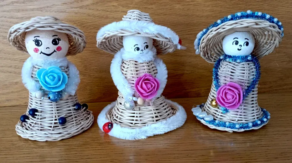 Vatová kulička 22 mm bílá s obličejem 424A