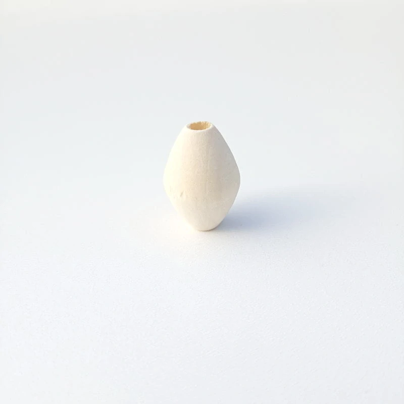 Korálky dřevěné nelakované 19x21mm, dírka 5mm,-1ks