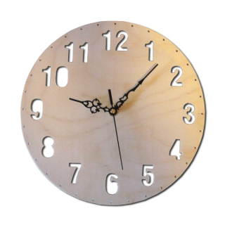 Hodiny dřevěné 24 cm ozdobné