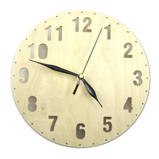 Hodiny dřevěné 24 cm rovné