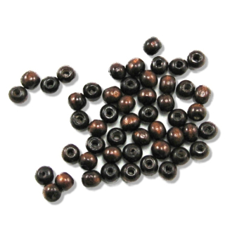 Korálky kulička 8 mm – hnědé tmavé 50 ks