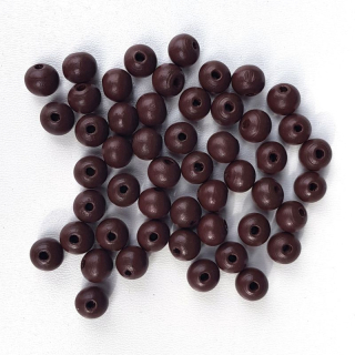 Korálky kulička 10 mm – hnědá tm. 50 ks