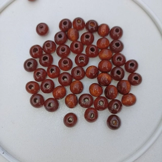 Korálky kulička 8 mm – hnědé 50 ks